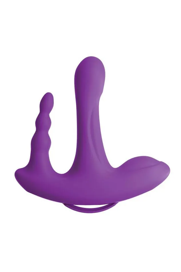 Pipedream Vibrators Pipedream 3Some Rock N Ride Triple Vibrator Purple