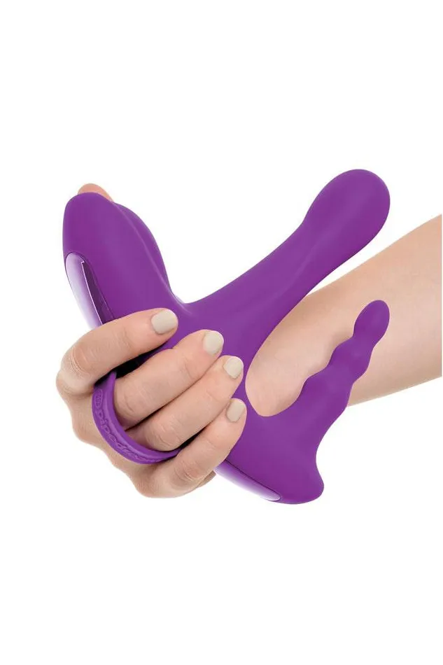 Pipedream Vibrators Pipedream 3Some Rock N Ride Triple Vibrator Purple