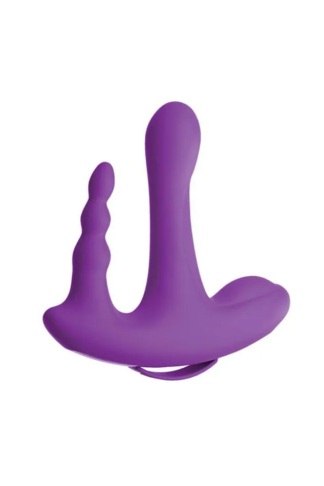 Pipedream Vibrators Pipedream 3Some Rock N Ride Triple Vibrator Purple