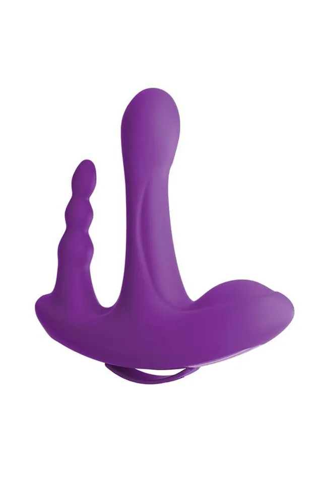 Pipedream Vibrators Pipedream 3Some Rock N Ride Triple Vibrator Purple