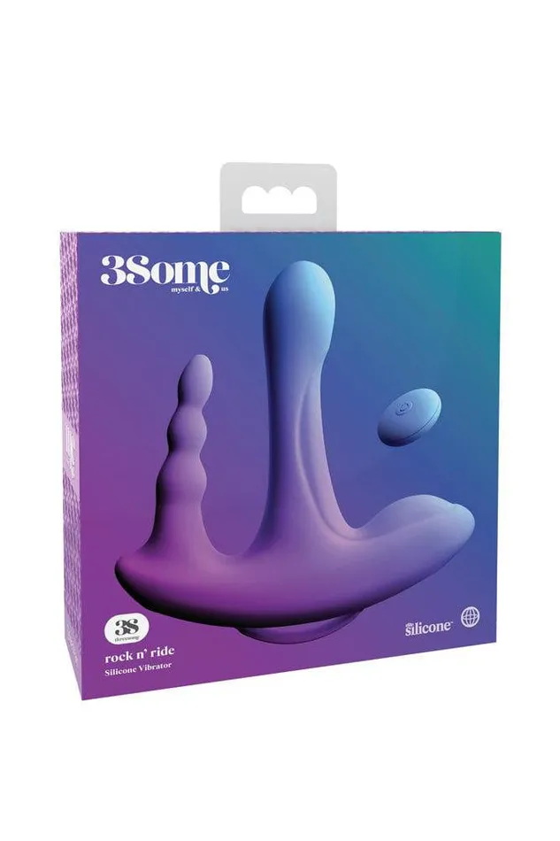 Pipedream Vibrators Pipedream 3Some Rock N Ride Triple Vibrator Purple