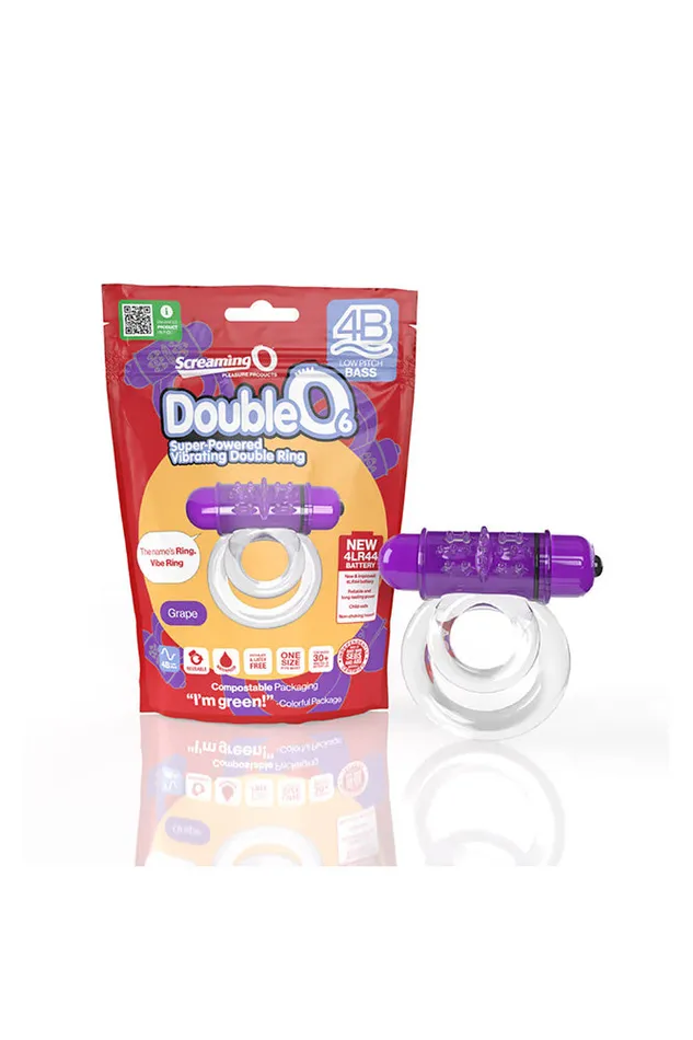 Screaming O Screaming O 4B Double O6 Vibrating Double Cock Ring Various Colors Male Sex Toys