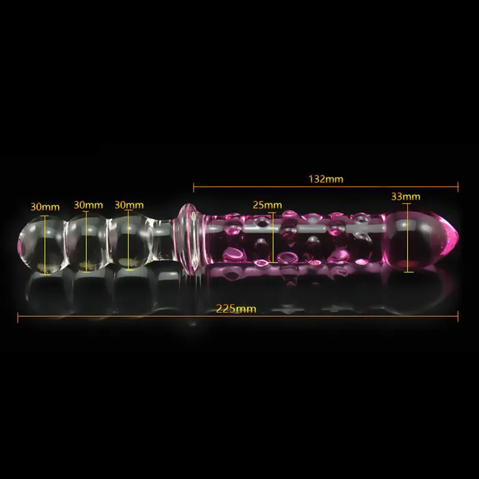 Glass dildo Anal Butt Plug Crystal Glass Female Male Toys with Plump Balls and Ultra Smooth Surface LAZADASEXTOYS Anal Glass dildo Anal Butt Plug Crystal Glass Female Male Toys with Plump Balls and Ultra Smooth Surface LAZADASEXTOYS Anal