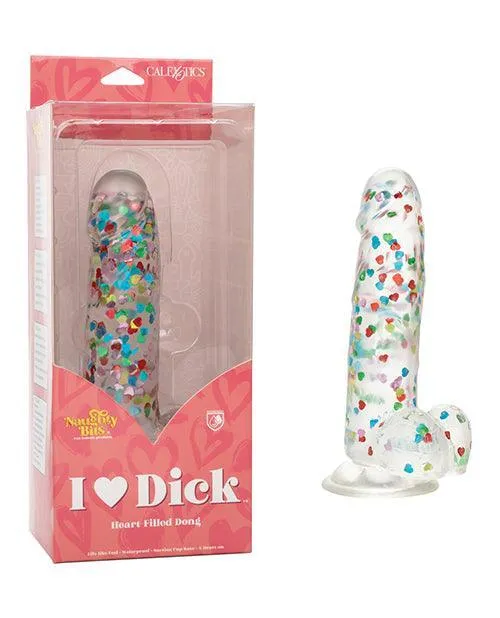Naughty Bits I Love Dick Heart Filled Dong Multicolor California Exotic Novelties Dildos Naughty Bits I Love Dick Heart Filled Dong Multicolor California Exotic Novelties Dildos