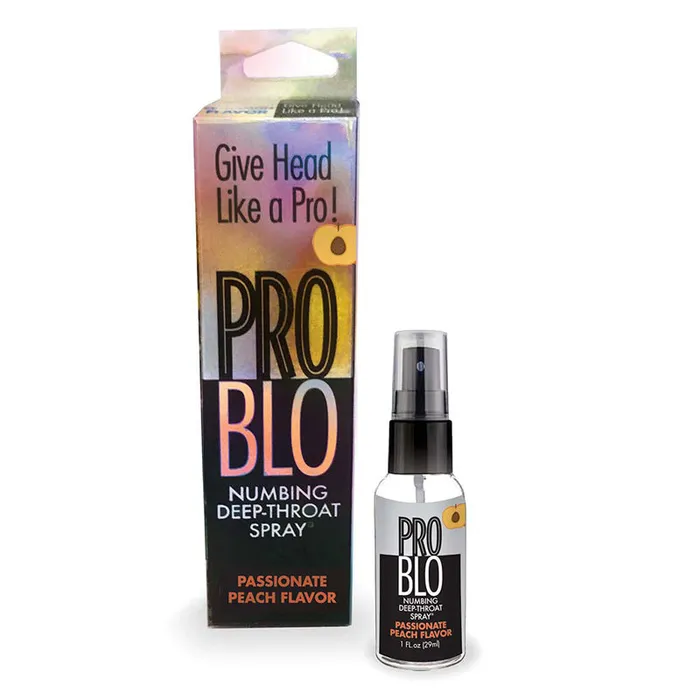 Little Genie Productions Male Sex Toys Pro Blo Numbing Deep Throat Spray Peach 1 oz Little Genie Productions Male Sex Toys Pro Blo Numbing Deep Throat Spray Peach 1 oz