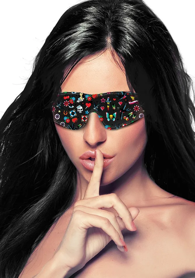 OUCH PRINTED TATTOO EYE MASK SHOTS AMERICA LLC Couples