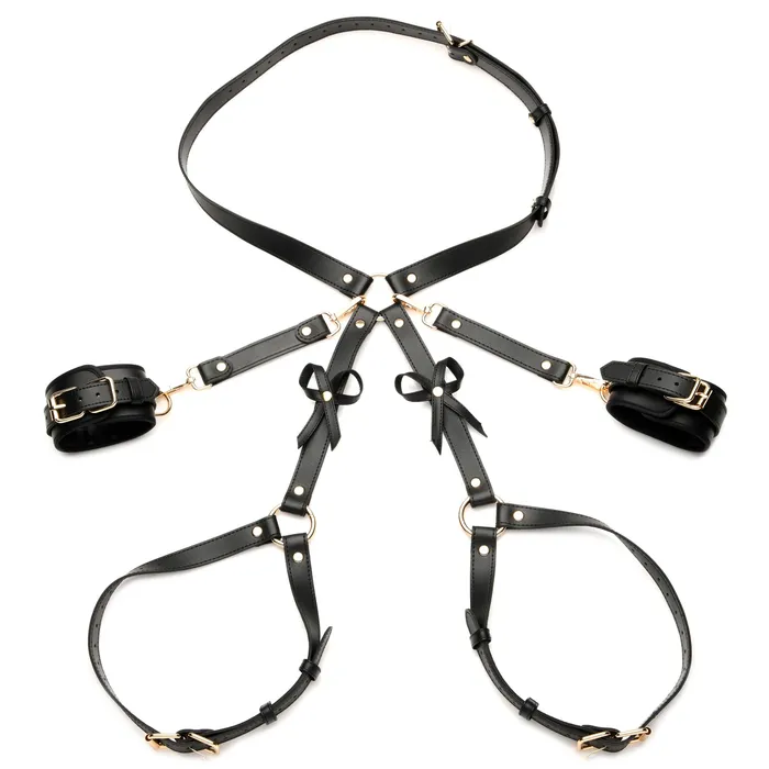 Strict Bondage Harness w Bows XL2XL Black Anal