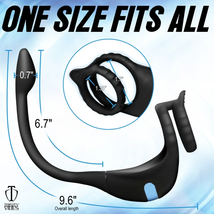 Vibrating CRing Anal Stimulator Trinity Men Male Sex Toys