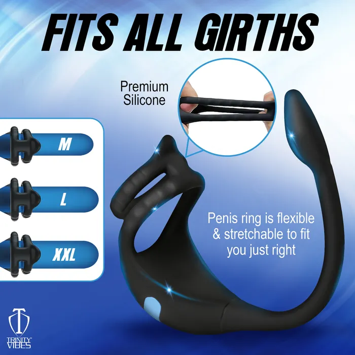 Vibrating CRing Anal Stimulator Trinity Men Male Sex Toys
