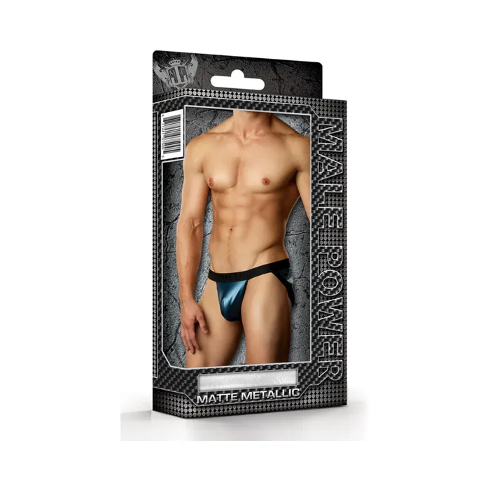 Vibrators Magic Silk Male Power Matte Metallic Panel Jock Blue Sm